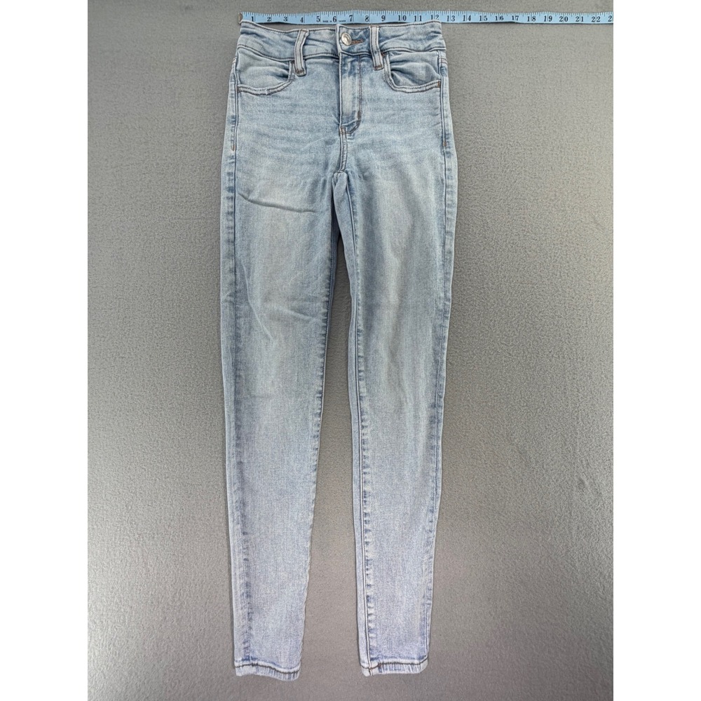 American Eagle Hi-Rise Jegging Next Level Stretch Light Wash Jeans Size 2 Reg